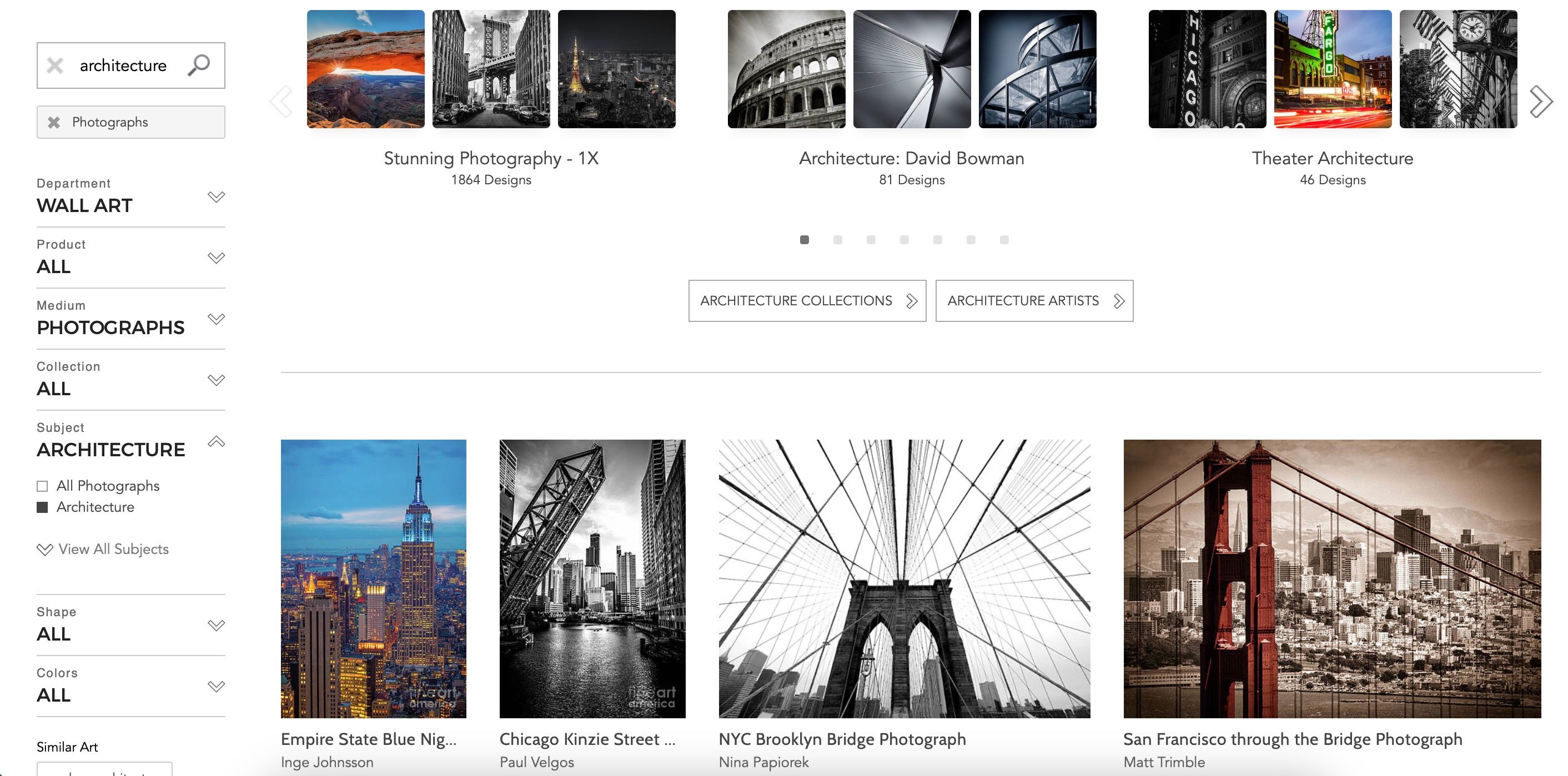 Fine Art America Images for Sale in the Architecture Category