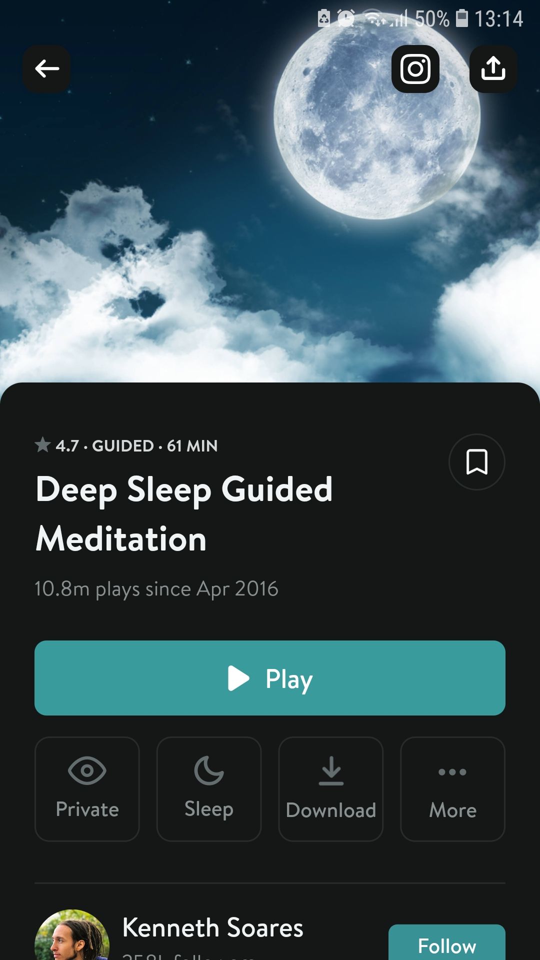 Insight Timer sleep meditation app deep sleep