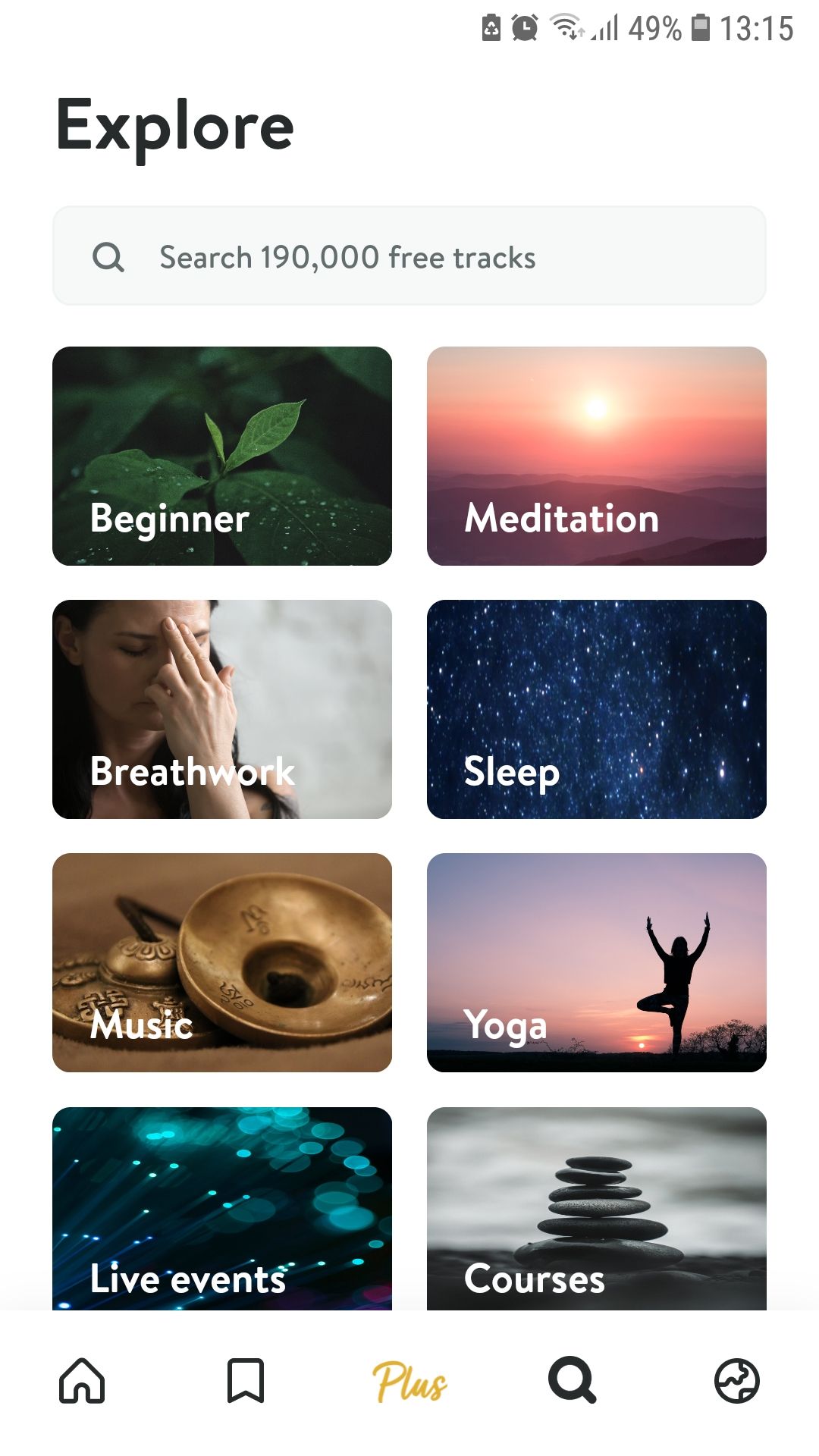 Insight Timer sleep meditation app explore