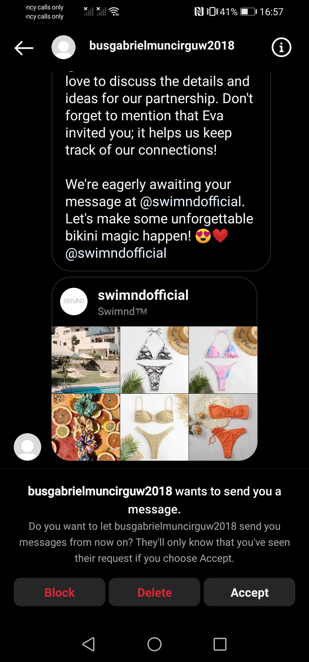 instagram message requests spam message