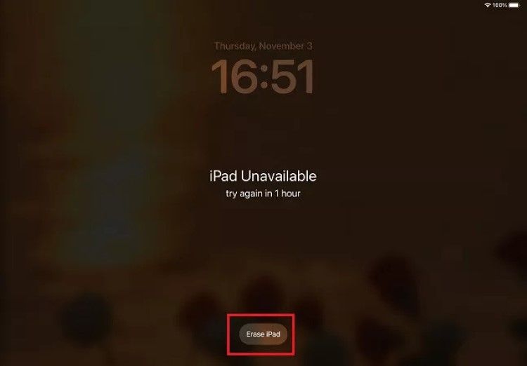 Xóa tùy chọn iPad trên màn hình không khả dụng của iPad