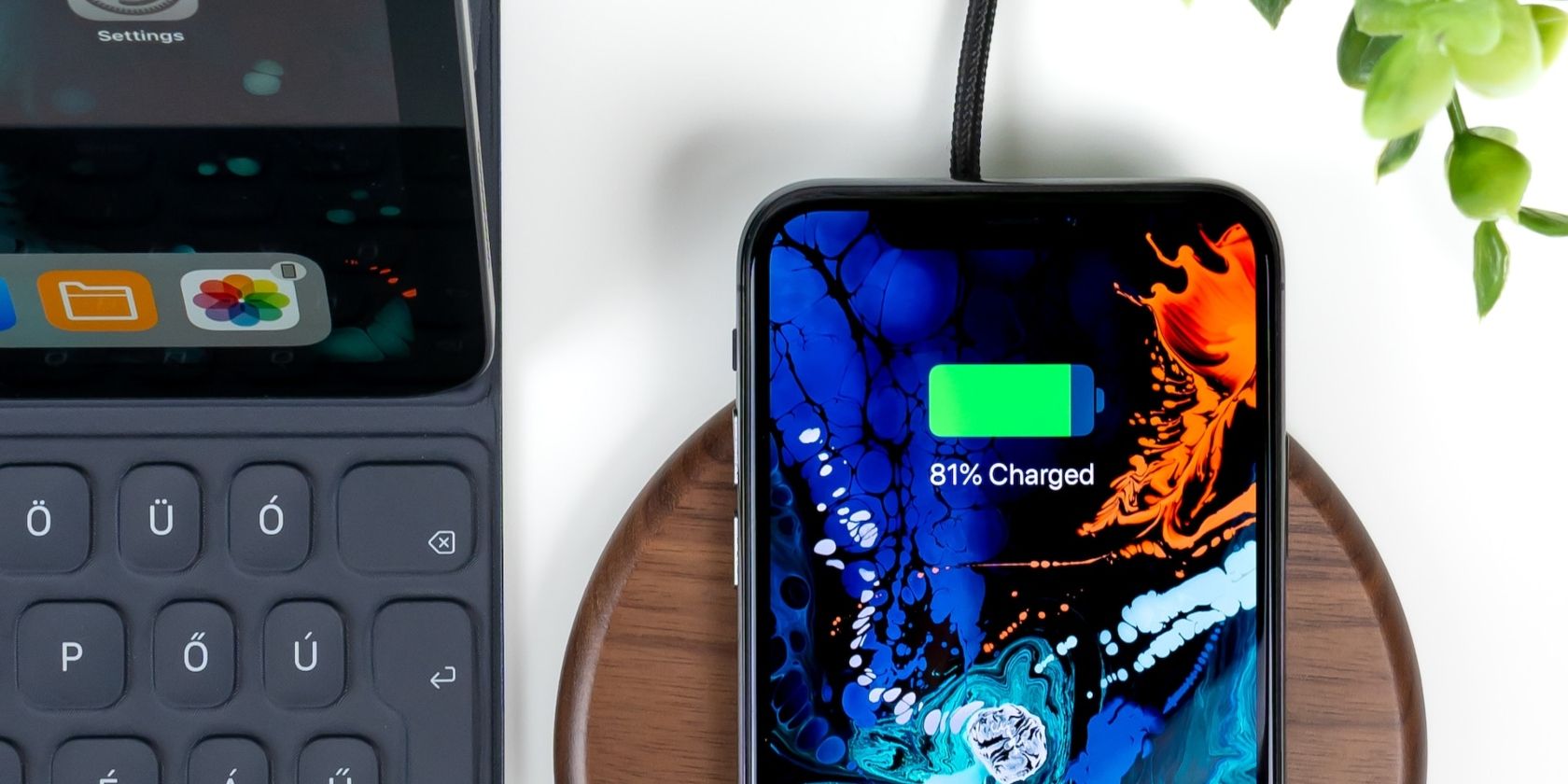 iPhone Charging with an iPad to the left