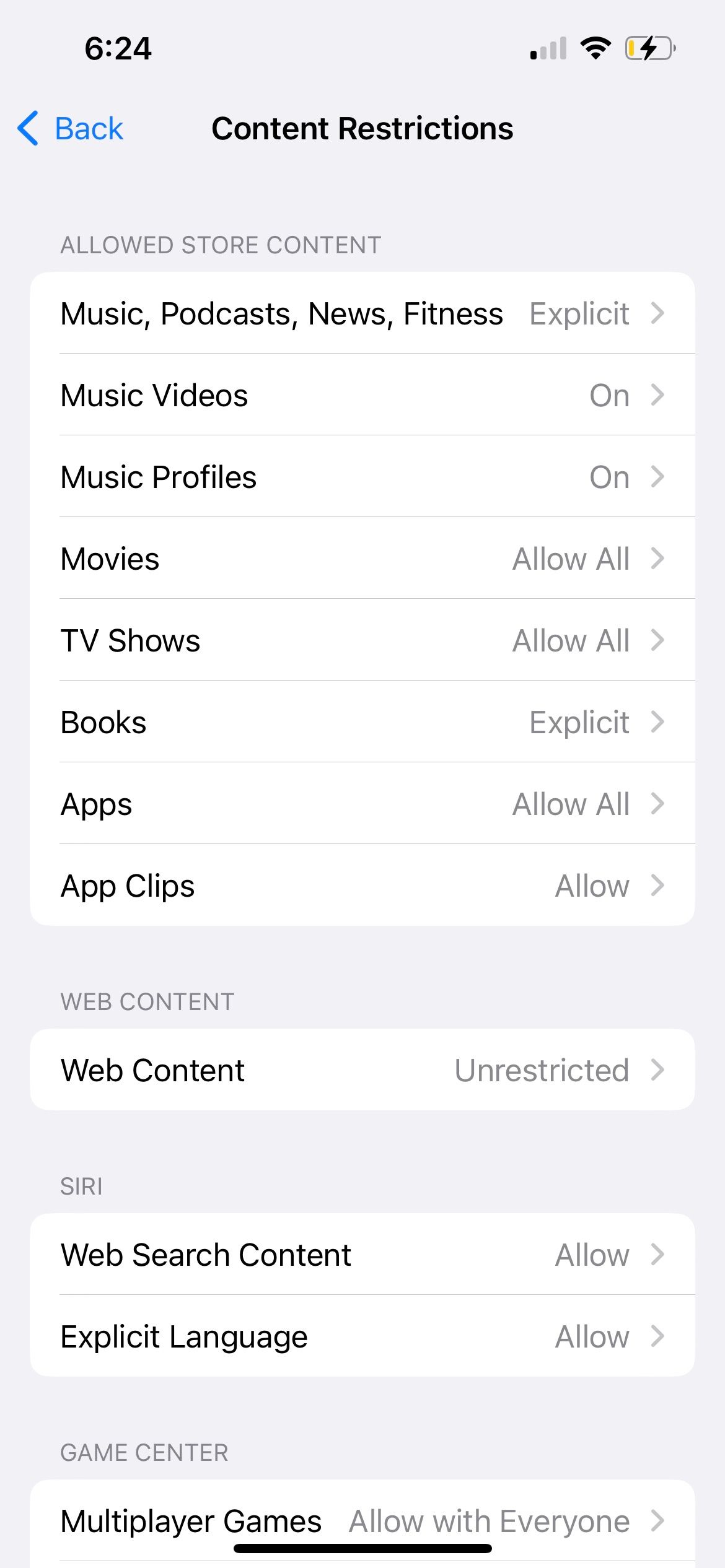 iphone content restrictions