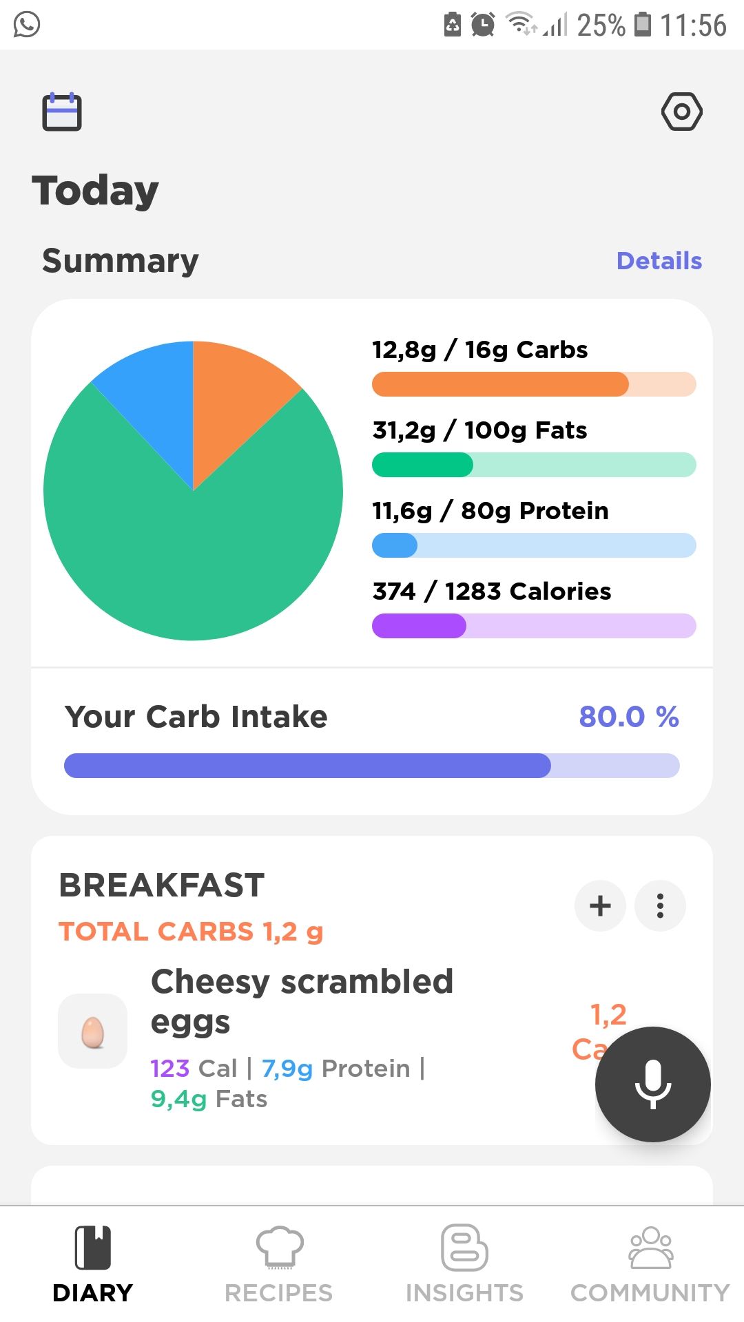 Keto Manager Low Carb Diet food diary