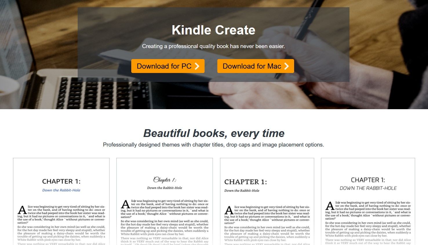 Kindle Create App Download Buttons