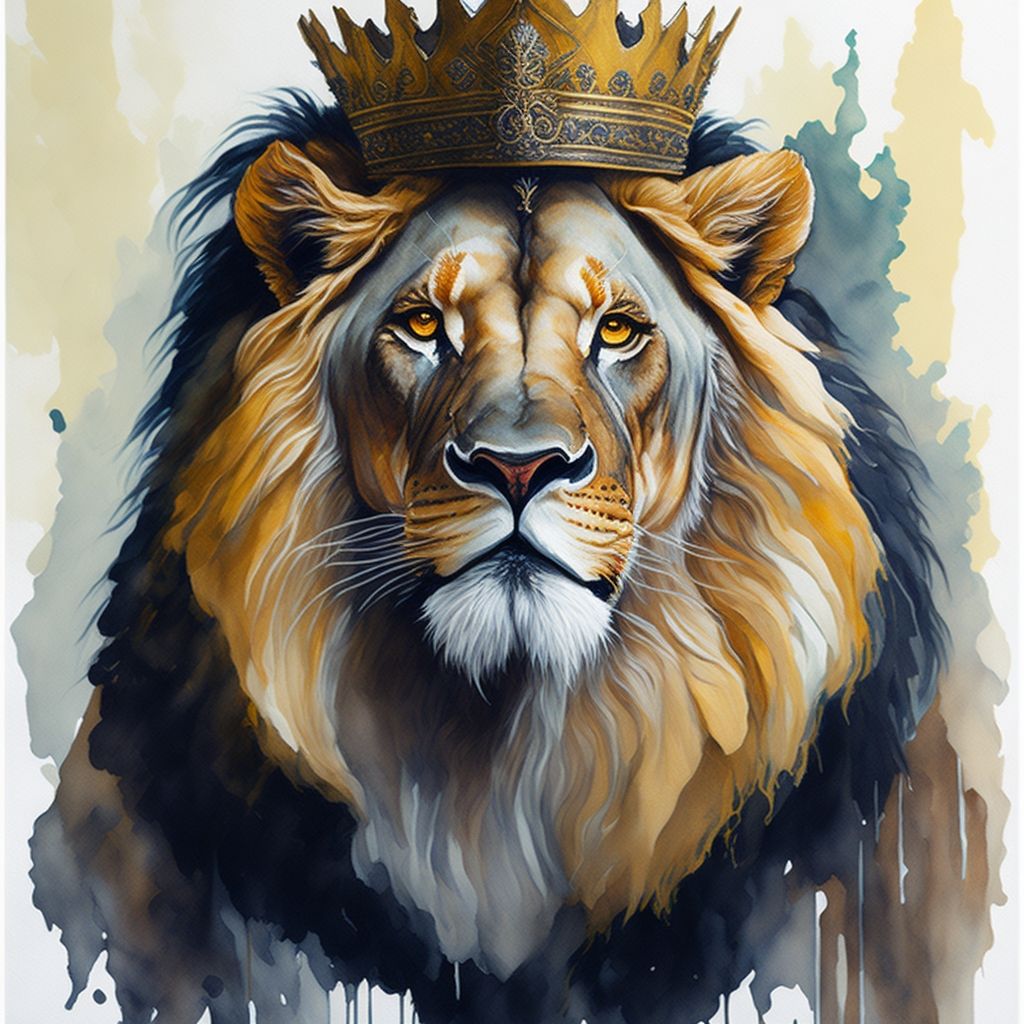 Leonardo_Diffusion_Majestic_lion_with_crown_regal_and_proud_wa_0