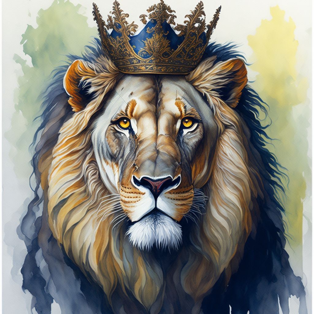 Leonardo_Diffusion_Majestic_lion_with_crown_regal_and_proud_wa_1