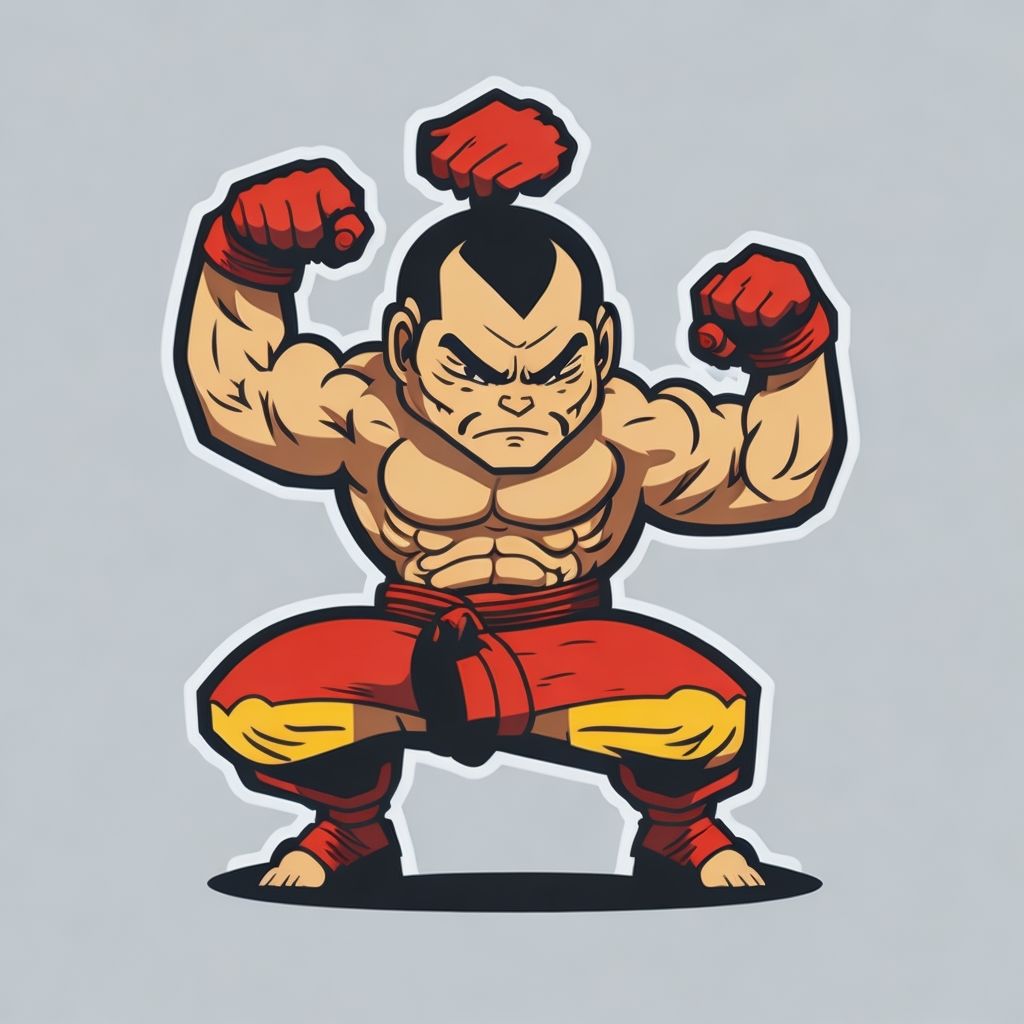 Leonardo_Diffusion_simple_mascot_for_a_kungfuthemed_gym_Chines_1