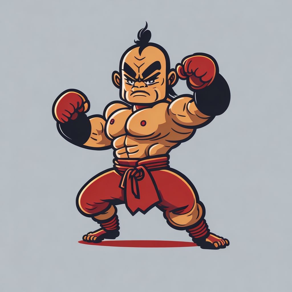 Leonardo_Diffusion_simple_mascot_for_a_kungfuthemed_gym_Chines_2