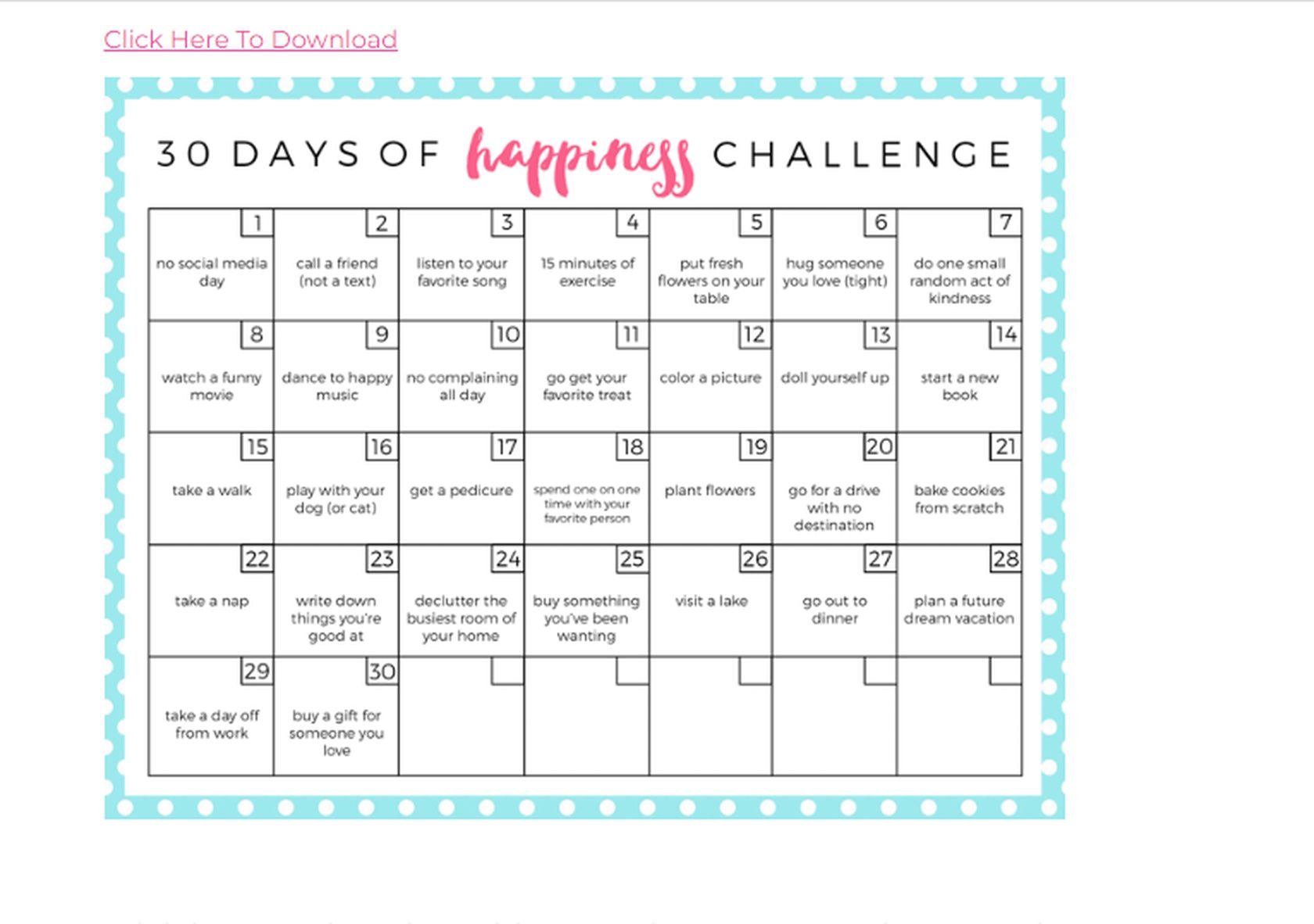 Amen University  Dr Amen's 30 Day Happiness Challenge