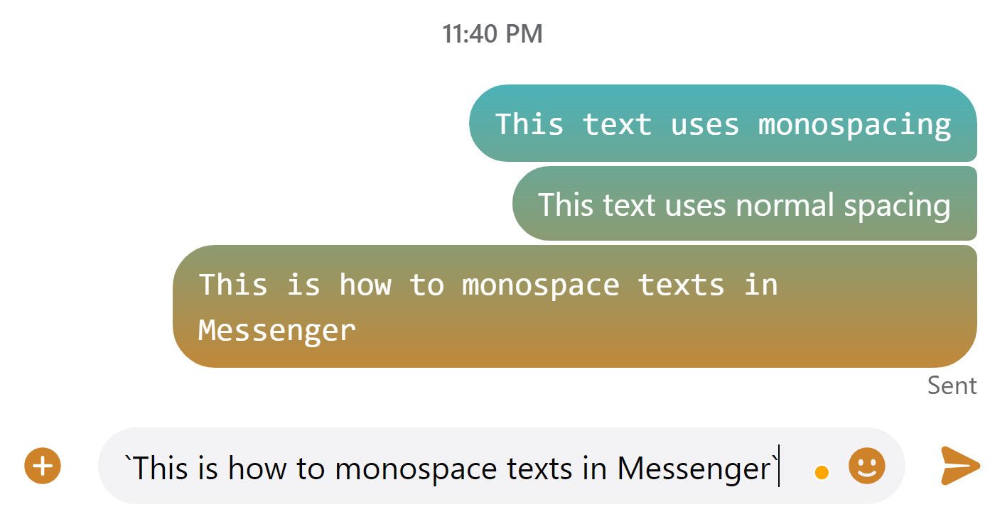 Monospace demo Messenger