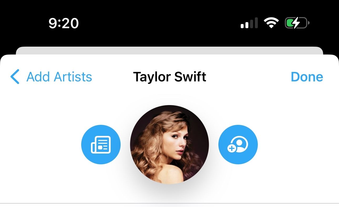 Ứng dụng MusicHarbor iPhone - thêm nghệ sĩ mới, Taylor Swift