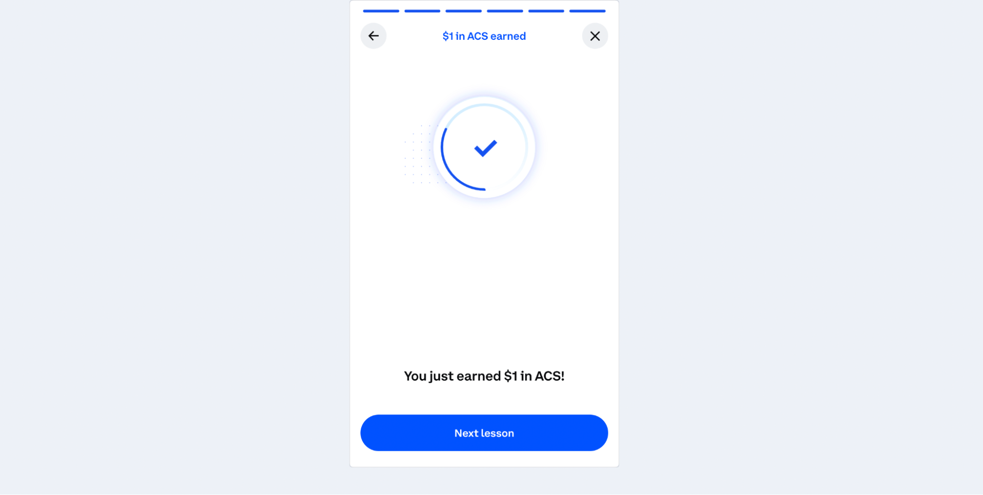 1 دلار در ACS به دست آورد