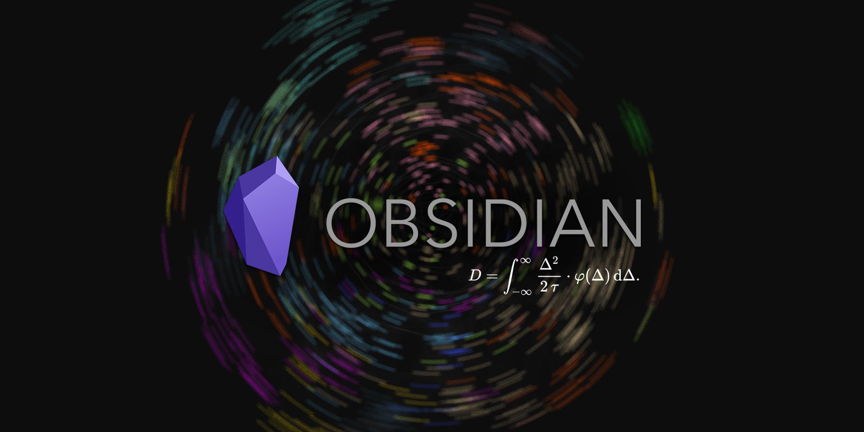Obsidian logo with a math notation underneath