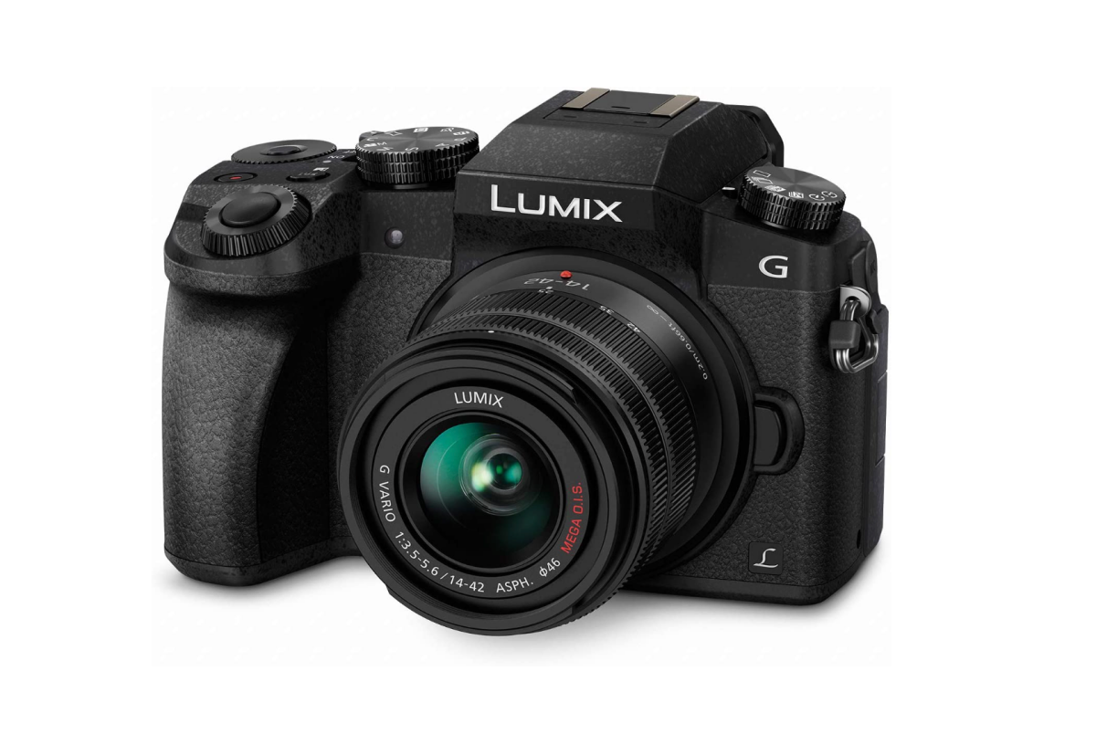 A Panasonic Lumix DMC-G7 with 14-42mm lens