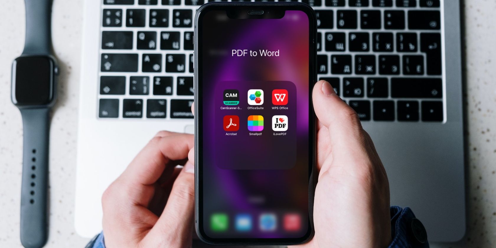 PDF to Word apps on an iPhone