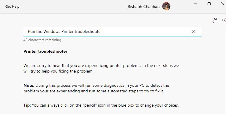 Printer Troubleshooting In Get Help