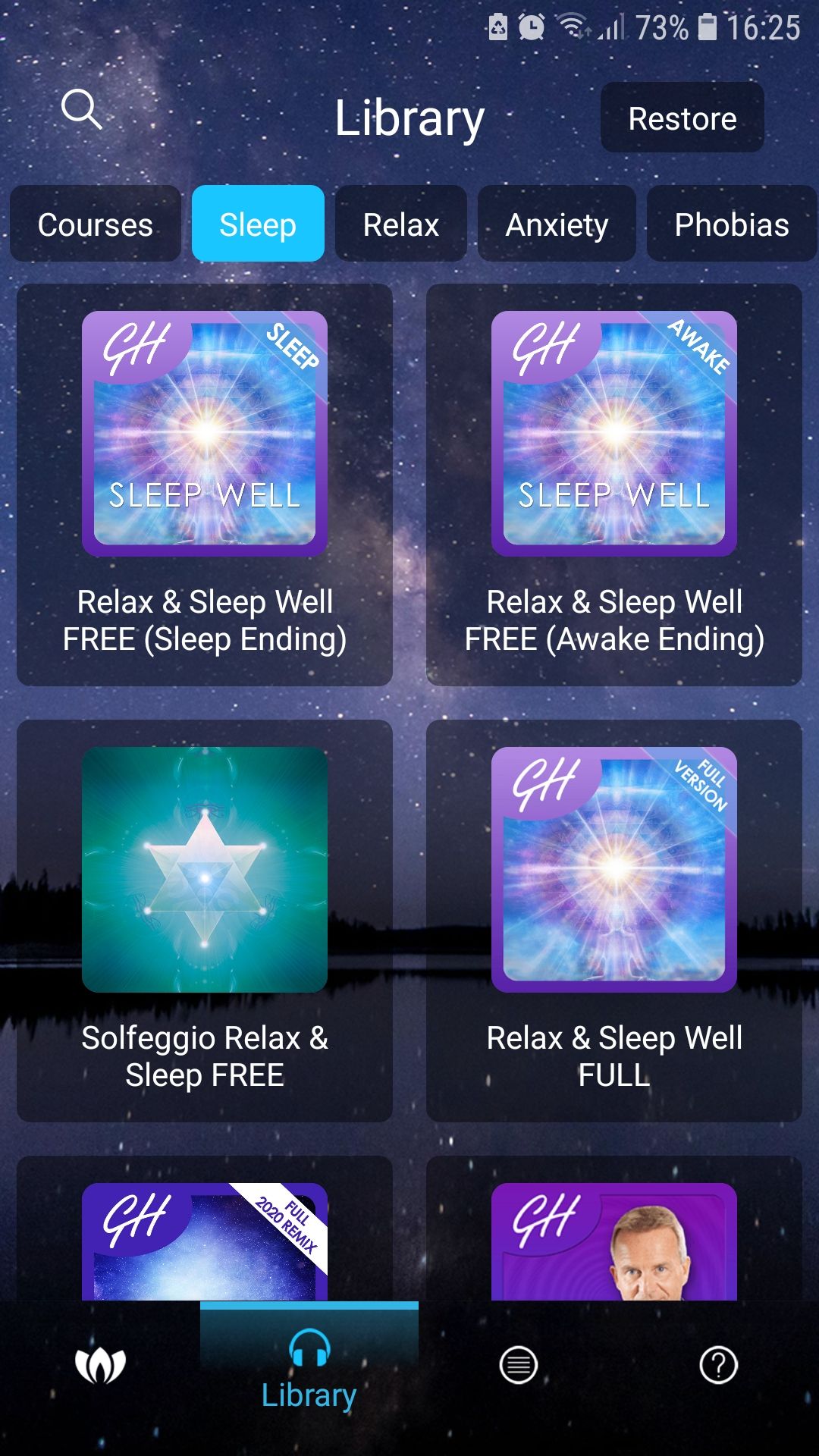 Relax & Sleep Well sleep meditation app library