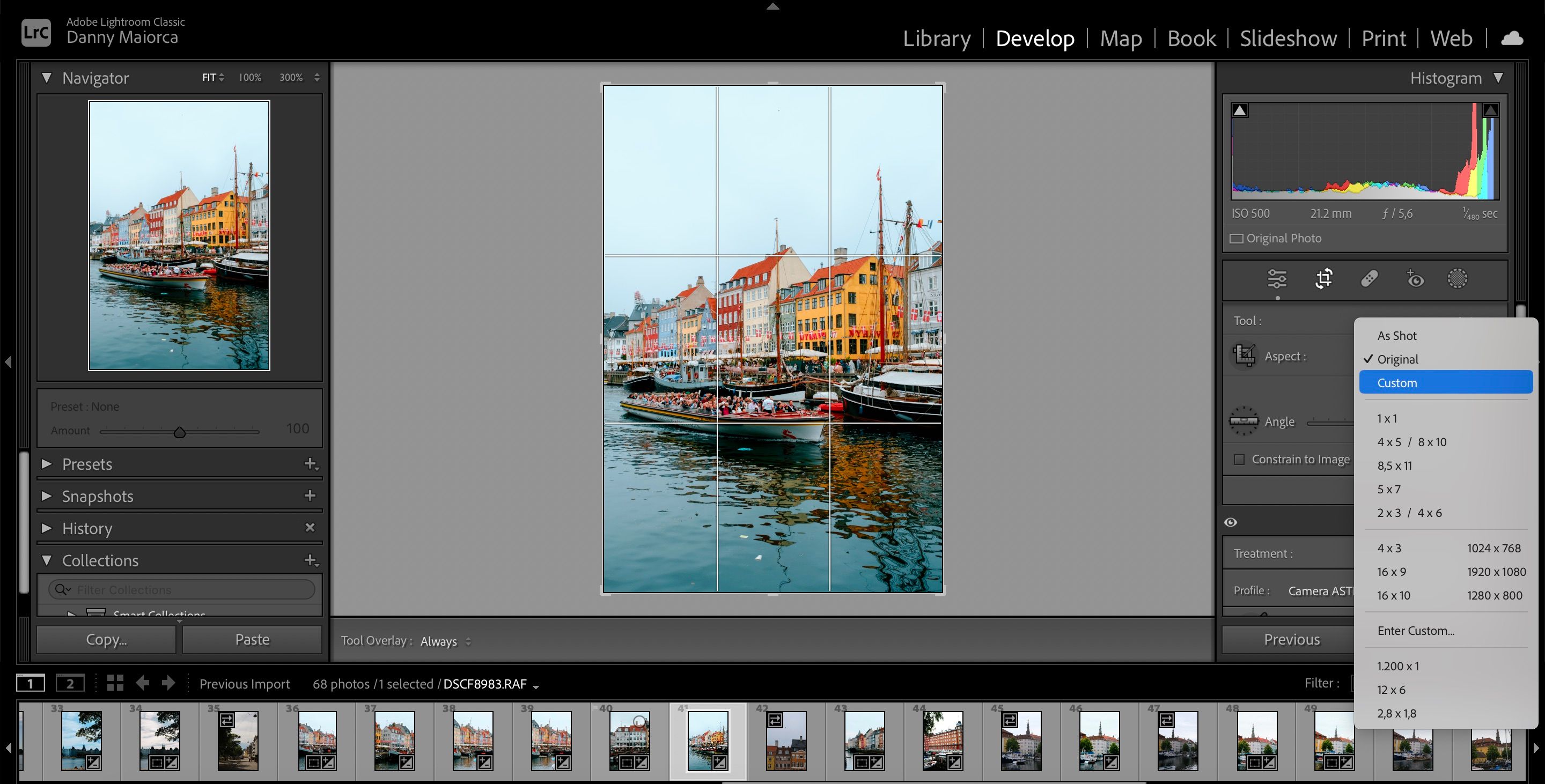 Screenshot Showing How to Resize a Photo in Lightroom