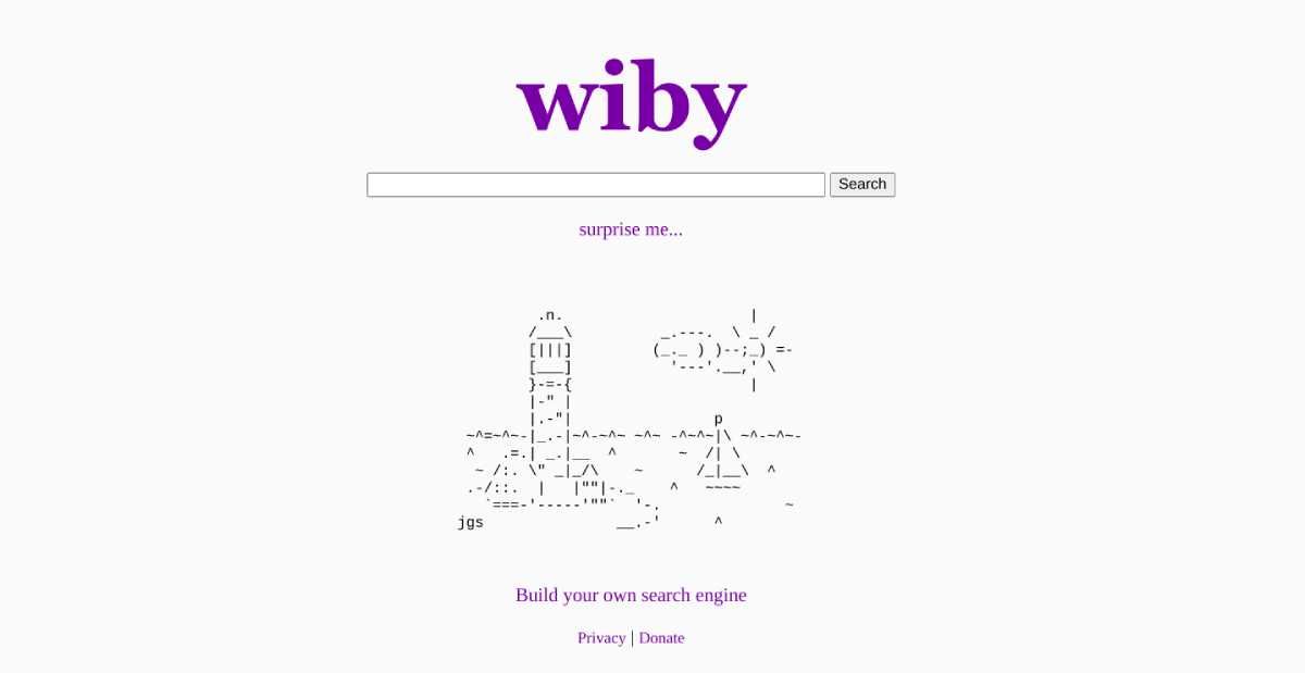 Wiby là công cụ tìm kiếm cho các trang web cũ đang hoạt động, đồng thời là công cụ giống như StumbleUpon để khám phá các trang cũ 