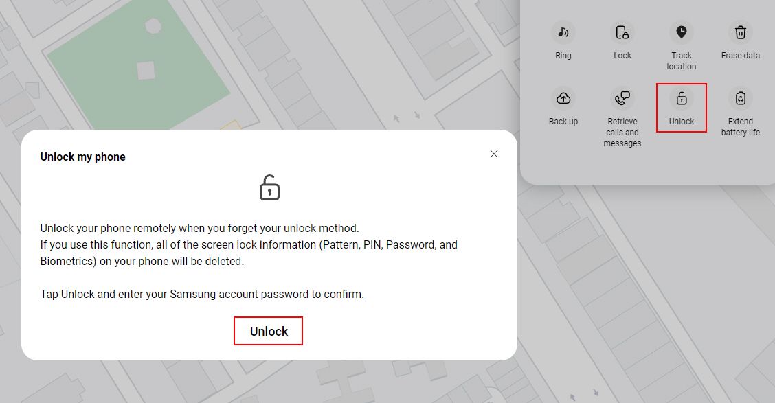 Samsung Unlock My Phone Feature