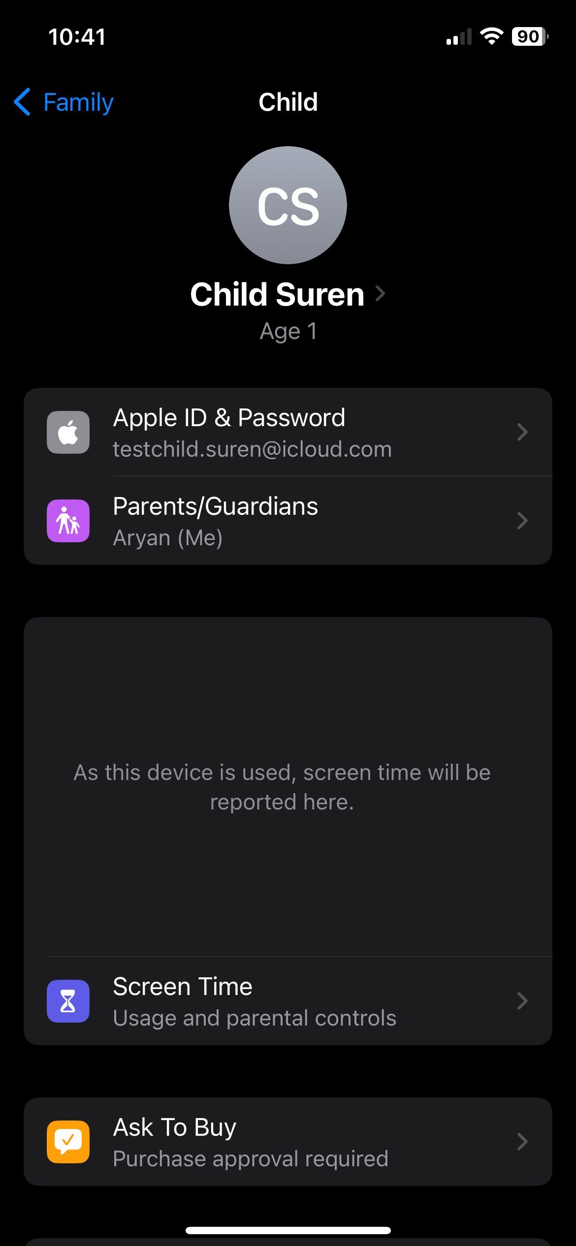 Детали экранного времени для ребенка