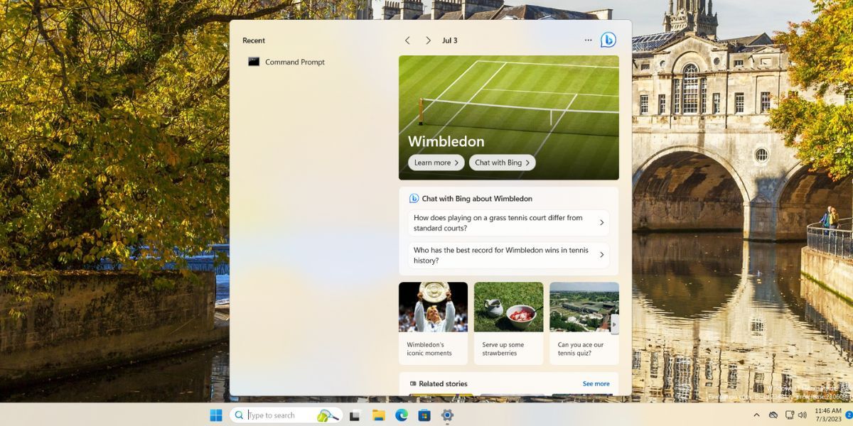 Cửa sổ bật lên sự kiện hộp tìm kiếm trong Windows 11-1