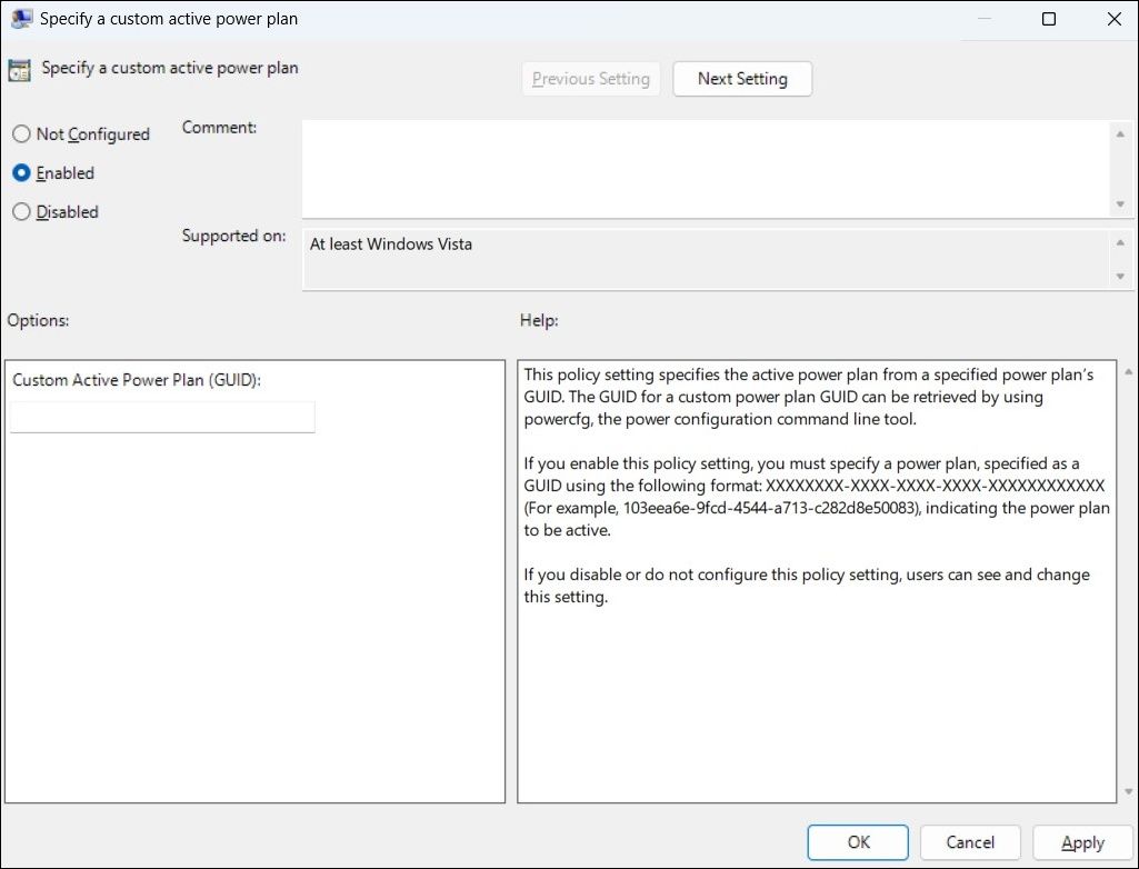 تنظیم Power Plan ویندوز با استفاده از Group Policy Editor