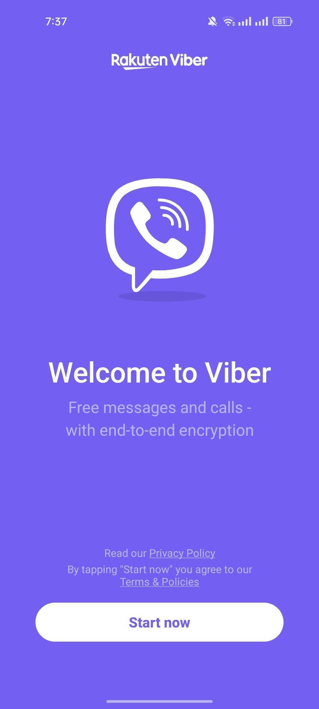 Sign up on Viber