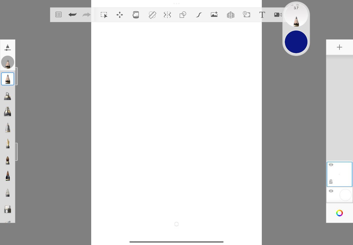 Sketchbook app for students on iPad