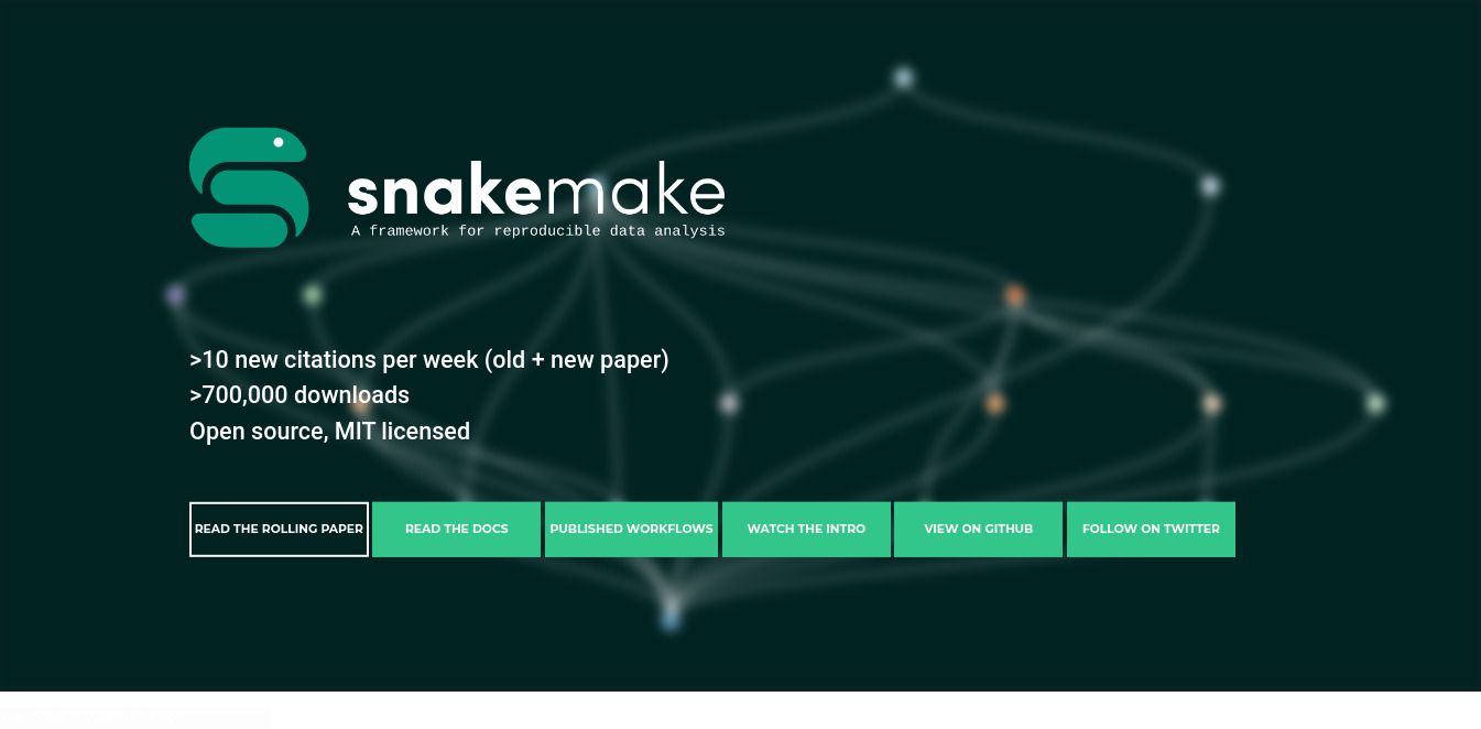 Hình ảnh về công cụ khoa học dữ liệu Snakemake Trang chủ