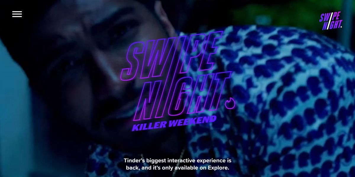 تبلیغاتی Tinder Swipe Night