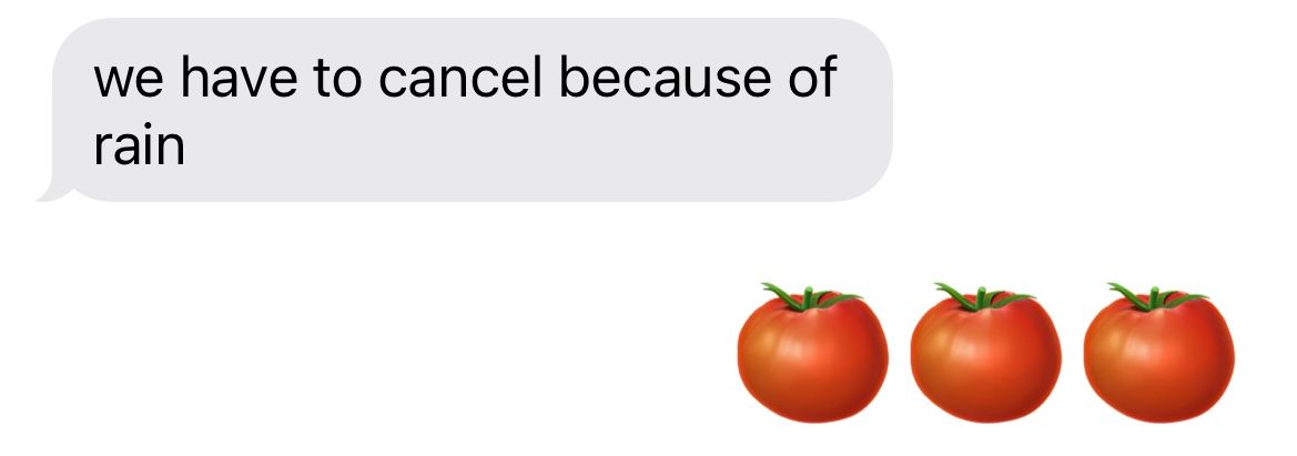 biểu tượng cảm xúc cà chua trong imessage