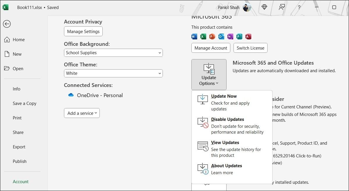 Обновите Microsoft Excel