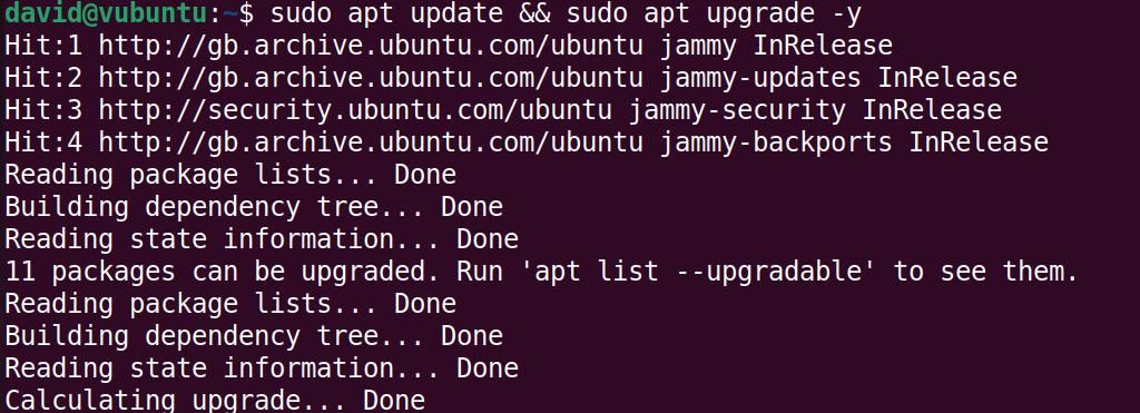upgrade packages on ubuntu