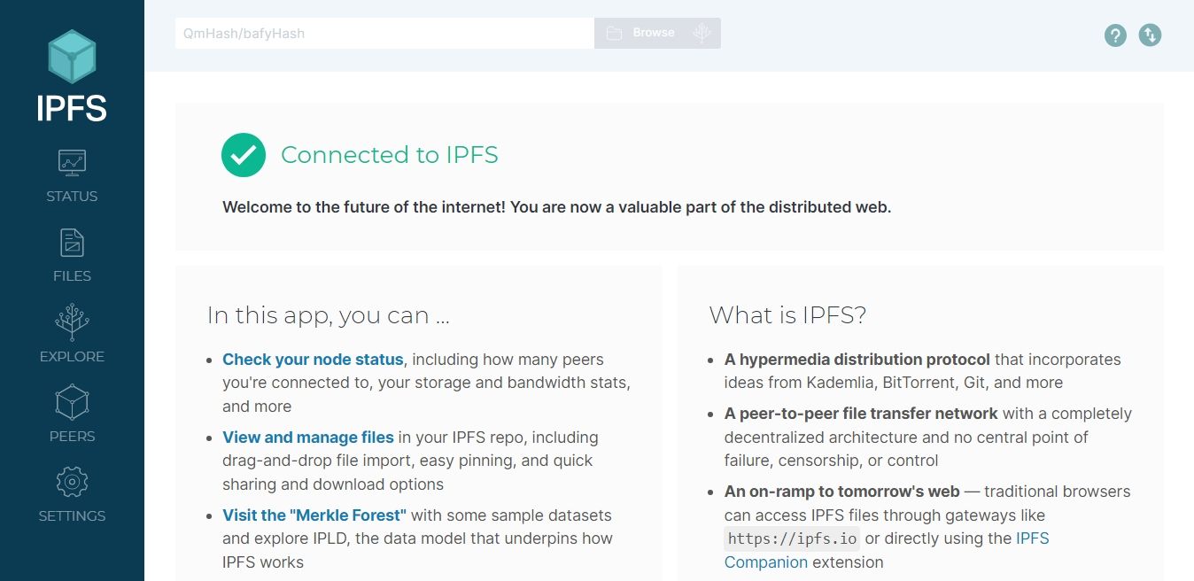 Ảnh chụp màn hình tải lên hình ảnh trong IPFS - Access Files