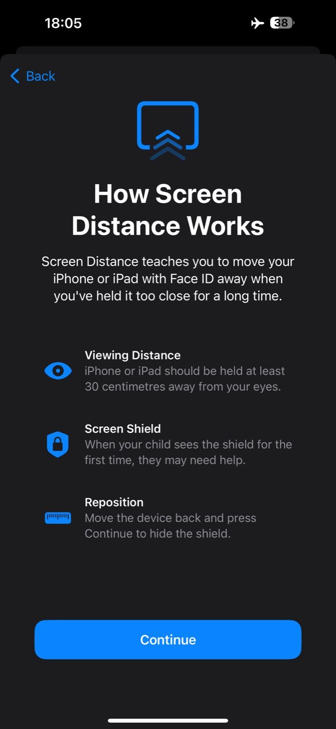 tổng quan về cách hoạt động của Khoảng cách màn hình trên iPhone
