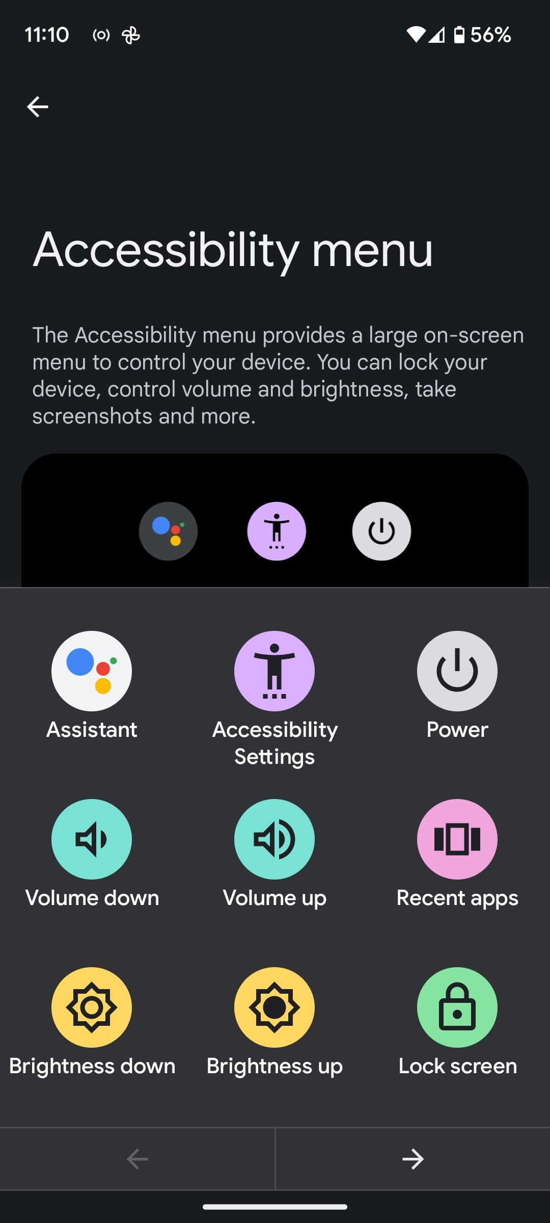 use the accessibility shortcuts
