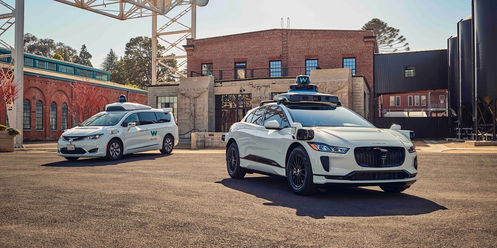 Waymo One Chrysler and Jaguar autonomous vehicles