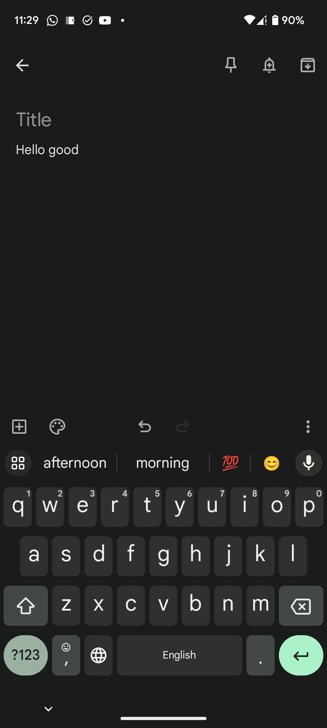 Touch typing on Android using Gboard