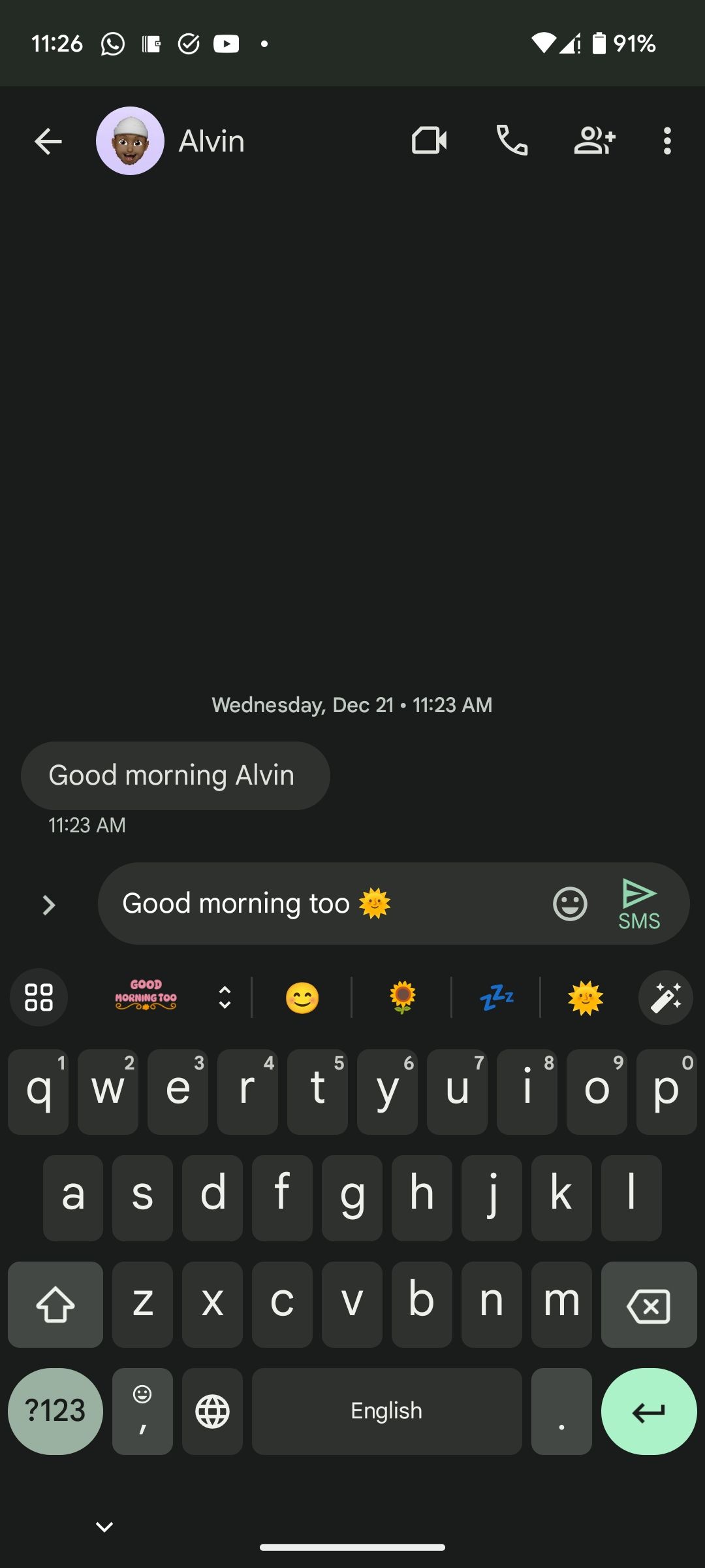 Typing in a standard way using Gboard
