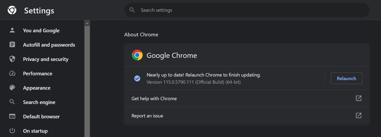 Убедитесь, что браузер Chrome обновлен