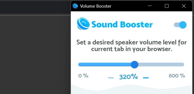 Увеличьте громкость после активации расширения Sound Booster в Chrome