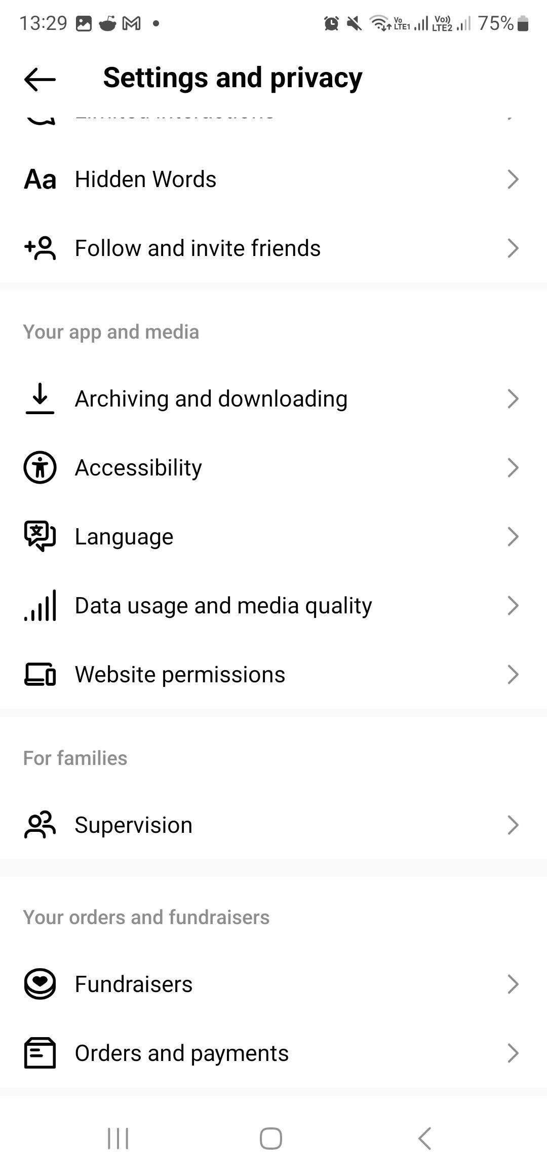 accessibility menu in settings