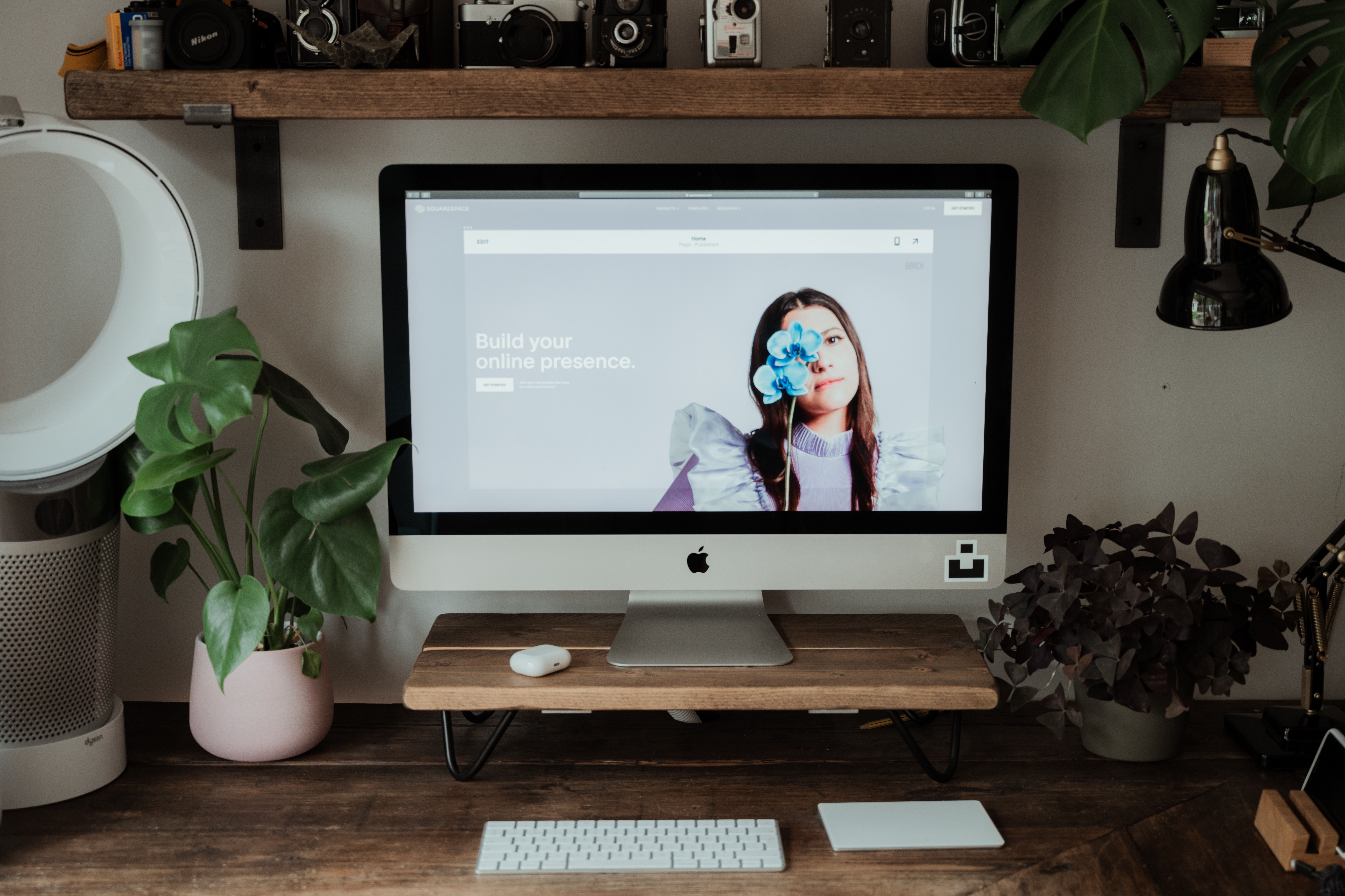 صفحه Squarespace در imac