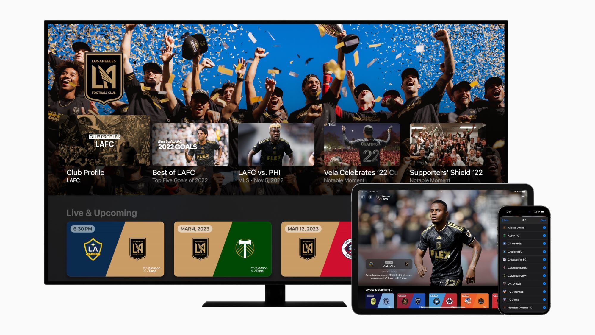 Aplicativo Apple TV com MLS Season Pass 
