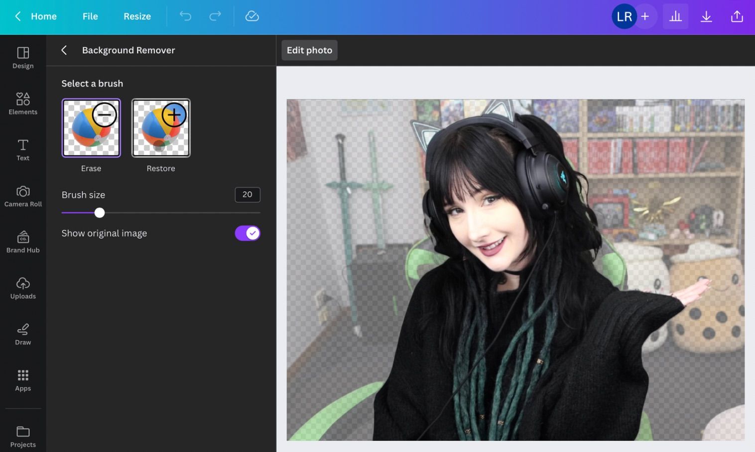 حذف پس زمینه در Canva