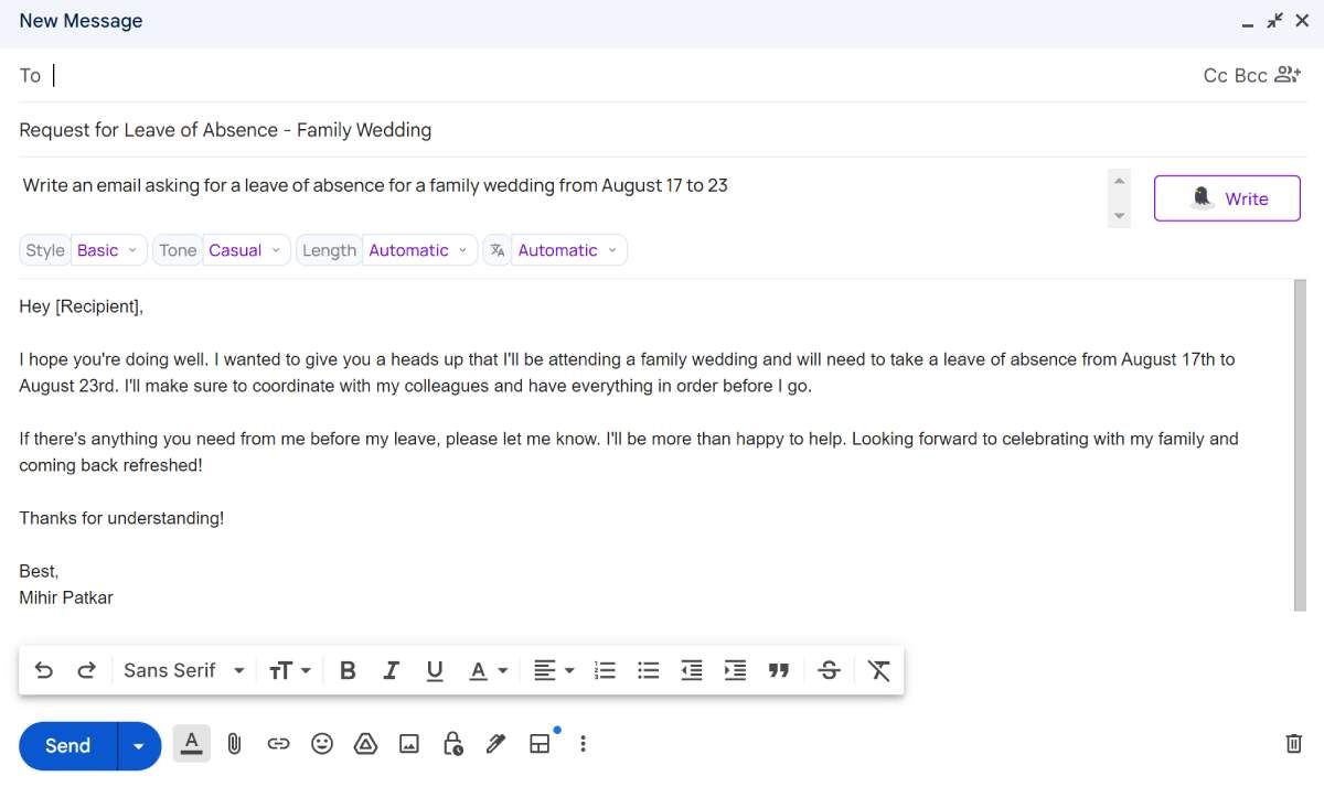 GhostWrite is the best AI extension for Chrome to generate messages in Gmail using ChatGPT prompts and summarize emails in your inbox