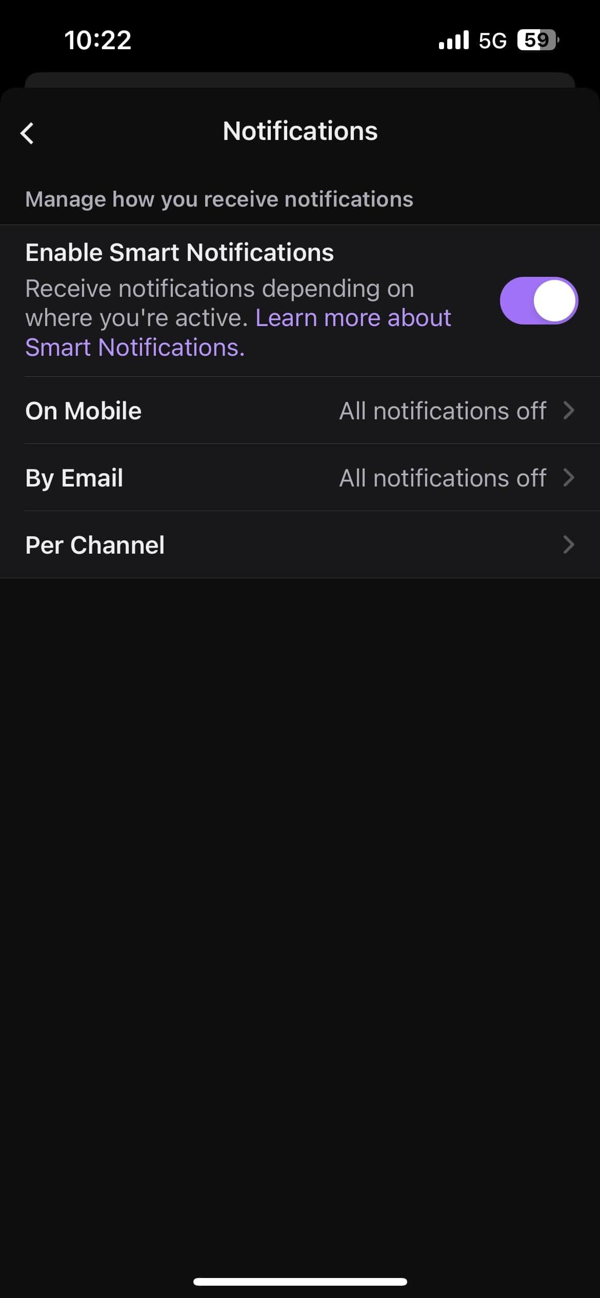 Opção por e-mail no aplicativo móvel Twitch