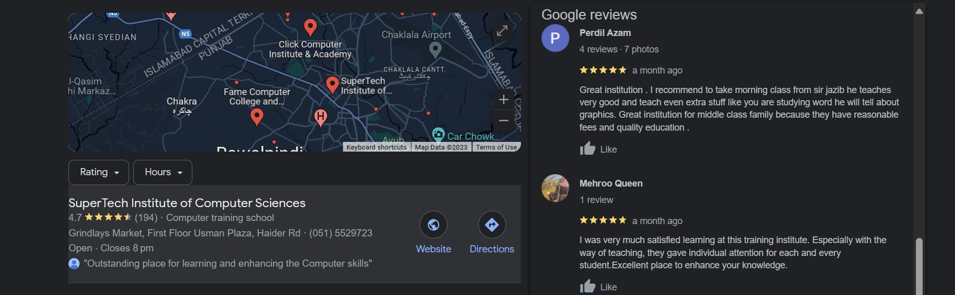 Check Reviews on the Google Business Account